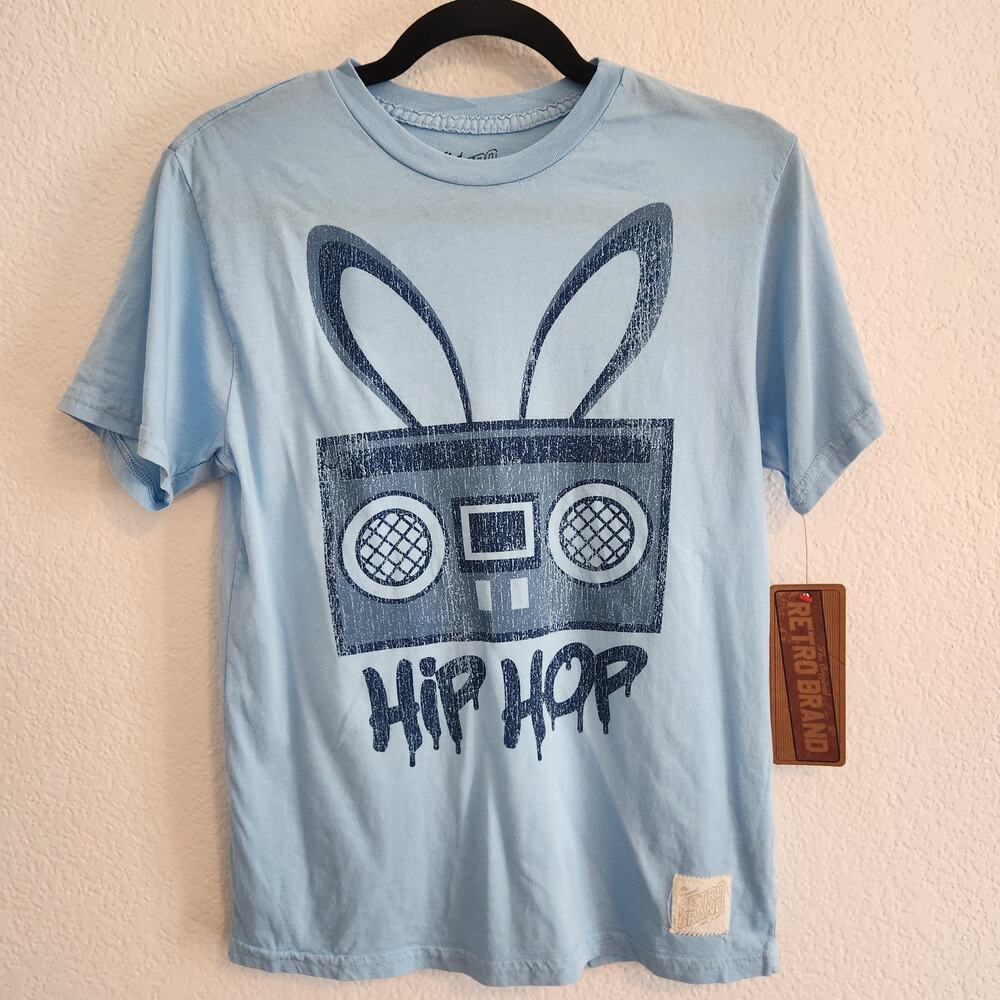 The Original Retro Brand Kids Size‎ XL Hip Hop Bunny Boombox Blue T-Shirt NWT